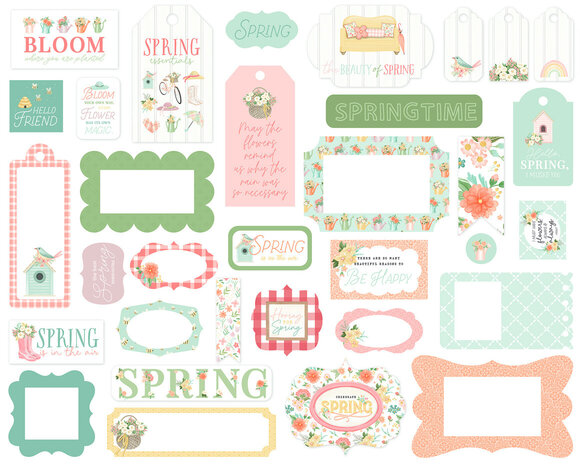 Carta Bella Here Comes Spring Ephemera Frames & Tags (CBHCS352025) Carta Bella Here Comes Spring Ephemera Frames & Tags (CBHCS352025)