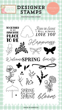 Carta Bella Here Comes Spring Rain Or Shine Clear Stamps (CBHCS352043) Carta Bella Here Comes Spring Rain Or Shine Clear Stamps (CBHCS352043)