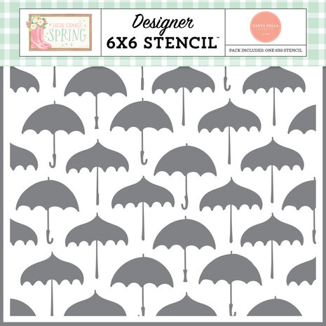Carta Bella Here Comes Spring Pick Your Umbrella Stencil (CBHCS352033)