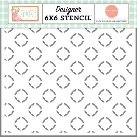 Carta Bella Here Comes Spring Geometric Beauty Stencil (CBHCS352035)