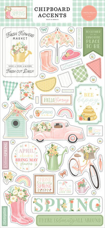 Carta Bella Here Comes Spring 6x13 Inch Chipboard Accents (CBHCS352021) Carta Bella Here Comes Spring 6x13 Inch Chipboard Accents (CBHCS352021)