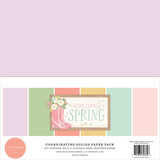 Carta Bella Here Comes Spring 12x12 Inch Coordinating Solids Paper Pack (CBHCS352015)