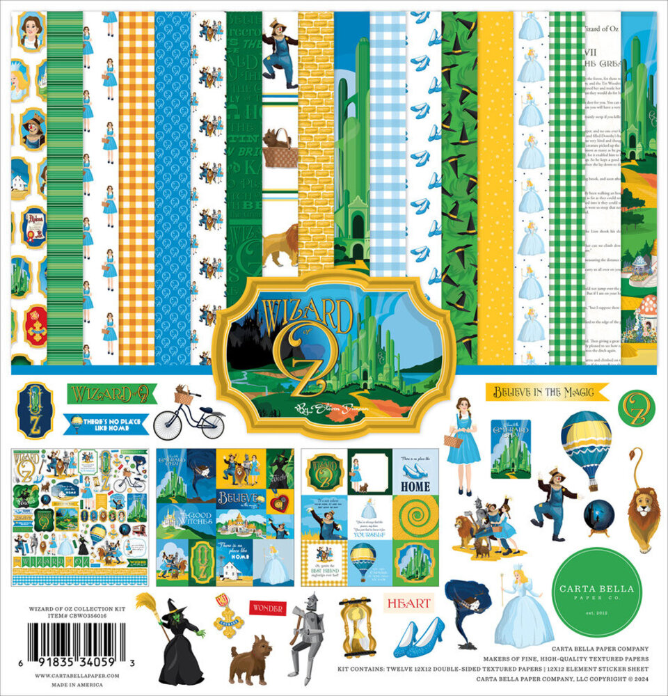 Carta Bella Wizard Of Oz 12x12 Inch Collection Kit (CBWO356016) Carta Bella Wizard Of Oz 12x12 Inch Collection Kit (CBWO356016)