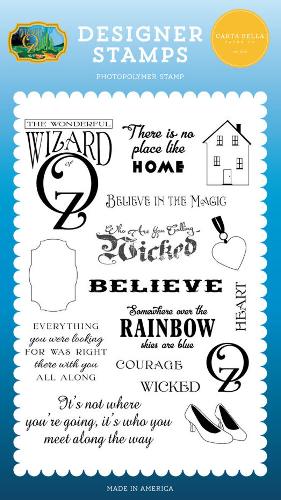 Carta Bella Wizard Of Oz No Place Like Home Clear Stamps (CBWO356040) Carta Bella Wizard Of Oz No Place Like Home Clear Stamps (CBWO356040)