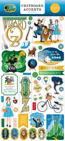 Carta Bella Wizard Of Oz 6x13 Inch Chipboard Accents (CBWO356021)