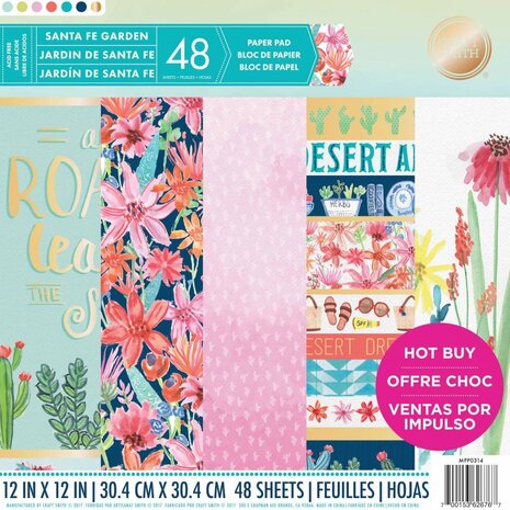 Craft Smith Santa Fe Garden 12x12 Inch Paper Pad (MPP0314)