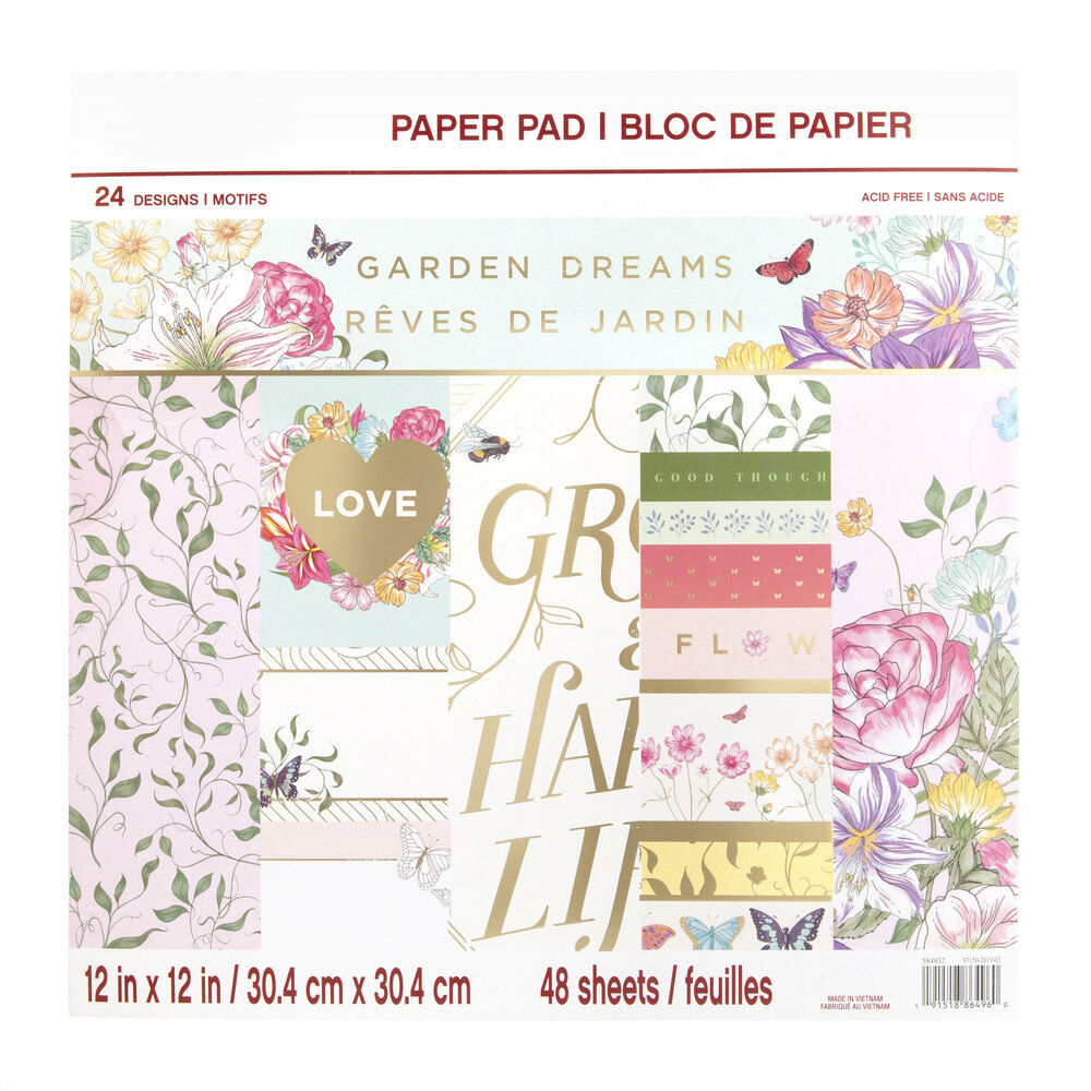 Craft Smith Garden Dreams 12x12 Inch Paper Pads (MPP0442)