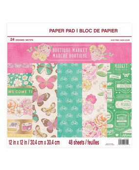 Craft Smith Boutique Market 12x12 Inch Paper Pad (MSE4311)