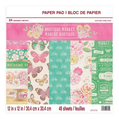Craft Smith Boutique Market 12x12 Inch Paper Pad (MSE4311)