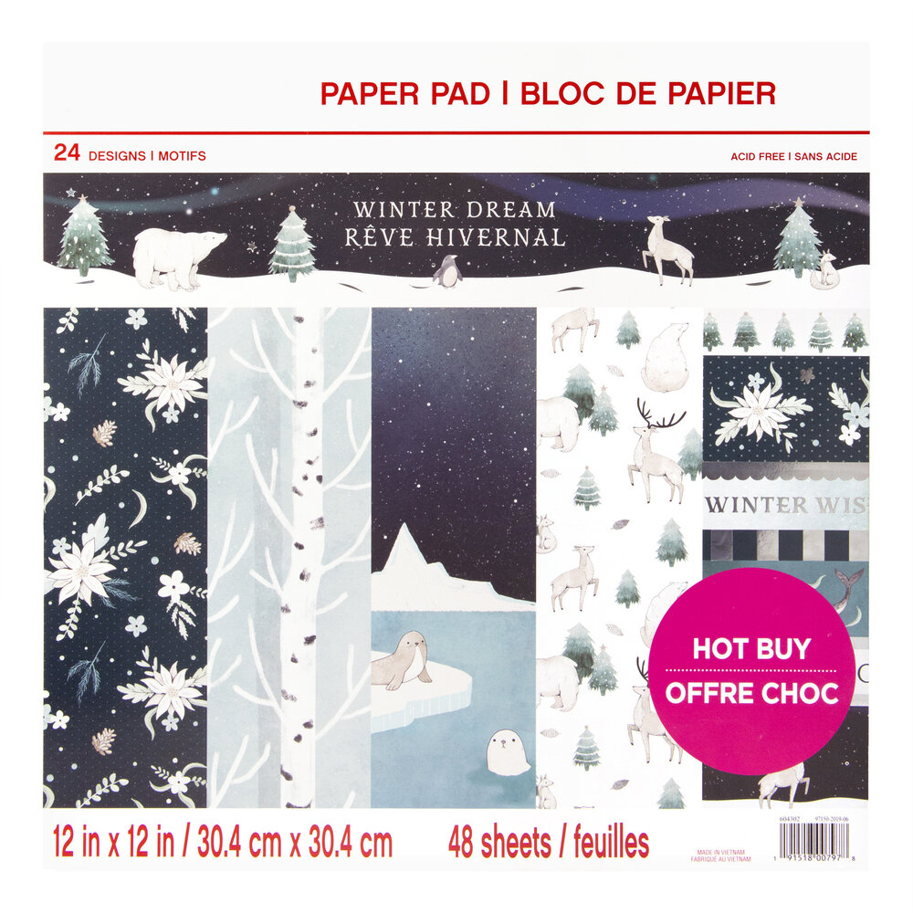 Craft Smith Winter Dream 12x12 Inch Paper Pad (MSE4852) Craft Smith Winter Dream 12x12 Inch Paper Pad (MSE4852)