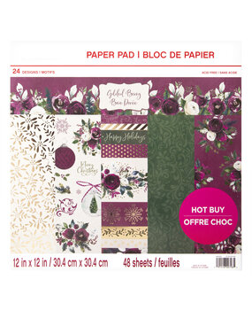 Craft Smith Gilded Berry 12x12 Inch Paper Pad (MSE4853)