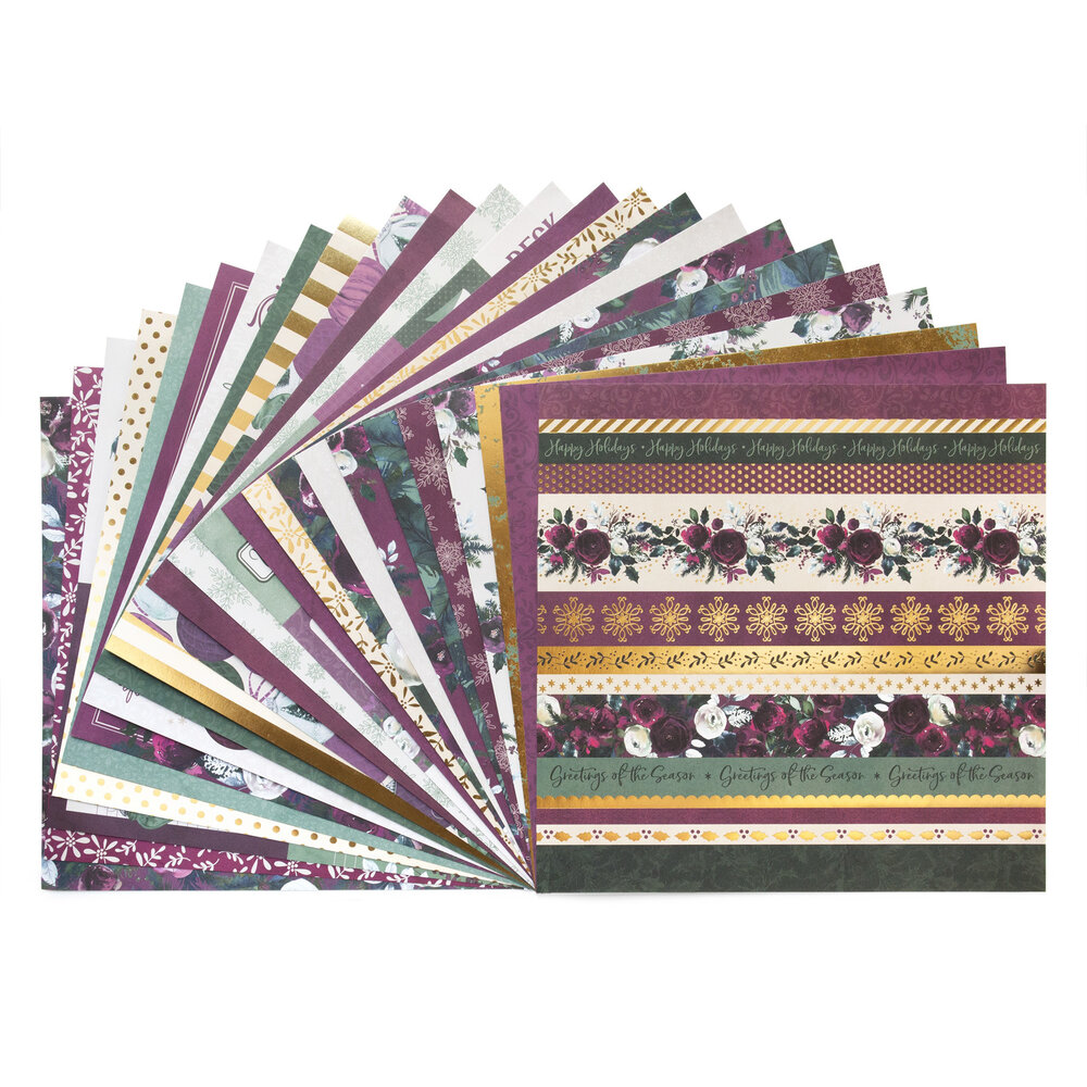 Craft Smith Gilded Berry 12x12 Inch Paper Pad (MSE4853)