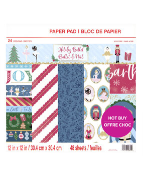 Craft Smith Holiday Ballet 12x12 Inch Paper Pad (MSE4856)