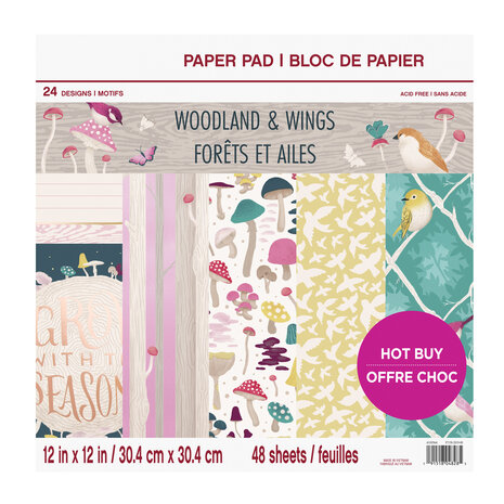 Craft Smith Woodland & Wings 12x12 Inch Paper Pad (MSE5210) Craft Smith Woodland & Wings 12x12 Inch Paper Pad (MSE5210)