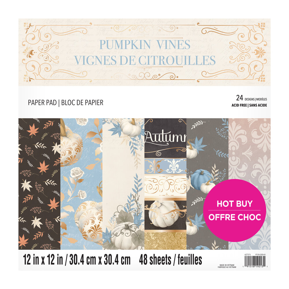 Craft Smith Pumpkin Vines 12x12 Inch Paper Pad (MSE6147) Craft Smith Pumpkin Vines 12x12 Inch Paper Pad (MSE6147)