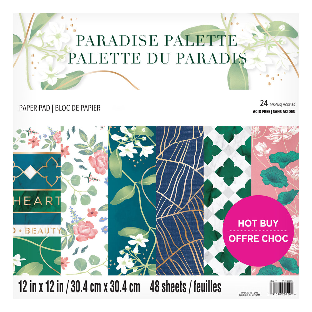 Craft Smith Paradise Palette 12x12 Inch Paper Pad (MSE6151) Craft Smith Paradise Palette 12x12 Inch Paper Pad (MSE6151)