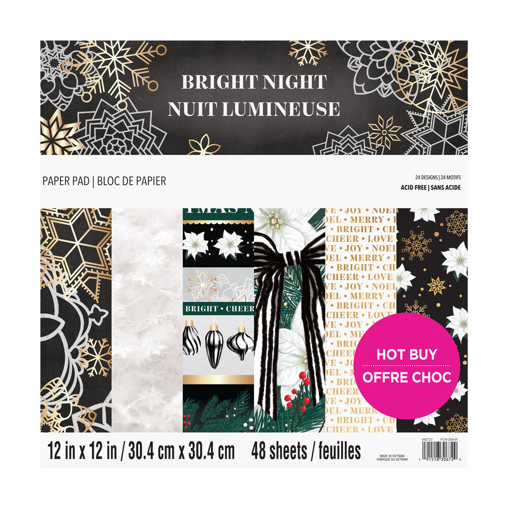 Craft Smith Bright Night 12x12 Inch Paper Pad (MSE6459) Craft Smith Bright Night 12x12 Inch Paper Pad (MSE6459)