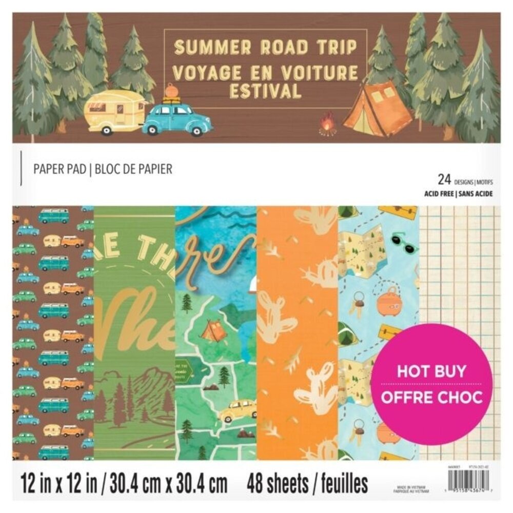 Craft Smith Summer Road Trip 12x12 Inch Paper Pad (MSE7222) Craft Smith Summer Road Trip 12x12 Inch Paper Pad (MSE7222)