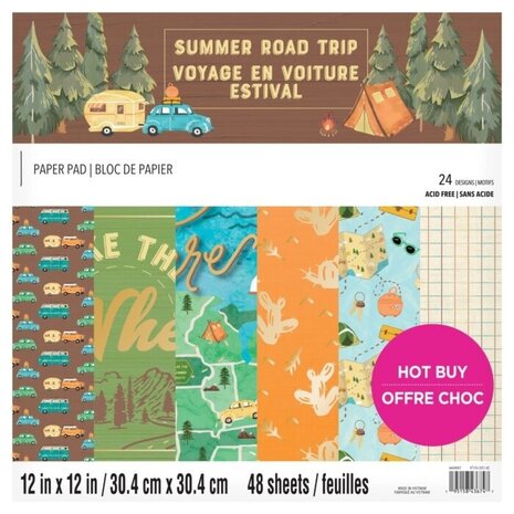 Craft Smith Summer Road Trip 12x12 Inch Paper Pad (MSE7222) Craft Smith Summer Road Trip 12x12 Inch Paper Pad (MSE7222)