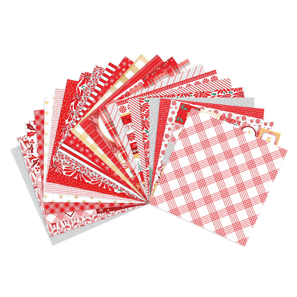 Craft Smith Peppermint Stripe 12x12 Inch Paper Pad (MSE7487)