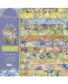 Crafter's Companion Hydrangea 12x12 Inch Paper Pad (NG-HY-PAD12) Crafter's Companion Hydrangea 12x12 Inch Paper Pad (NG-HY-PAD12)