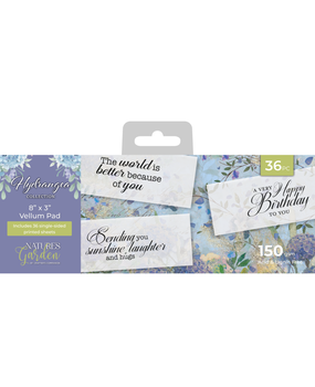 Crafter's Companion Hydrangea 3x8 Inch Vellum Pad (NG-HY-VELPAD3) Crafter's Companion Hydrangea 3x8 Inch Vellum Pad (NG-HY-VELPAD3)