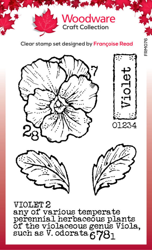 Woodware Mini Violet Clear Stamps (FRM076) Woodware Mini Violet Clear Stamps (FRM076)