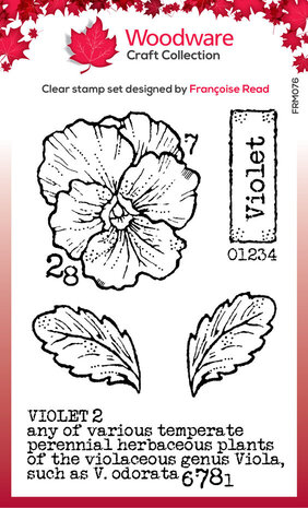 Woodware Mini Violet Clear Stamps (FRM076) Woodware Mini Violet Clear Stamps (FRM076)