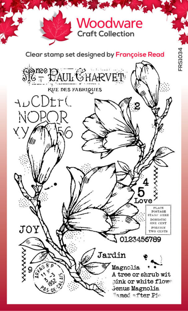 Woodware Spring Magnolia Clear Stamps (FRS1034) Woodware Spring Magnolia Clear Stamps (FRS1034)