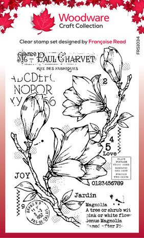 Woodware Spring Magnolia Clear Stamps (FRS1034) Woodware Spring Magnolia Clear Stamps (FRS1034)