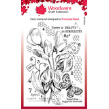 Woodware Sweet Pea Postcard Clear Stamps (FRS1035)
