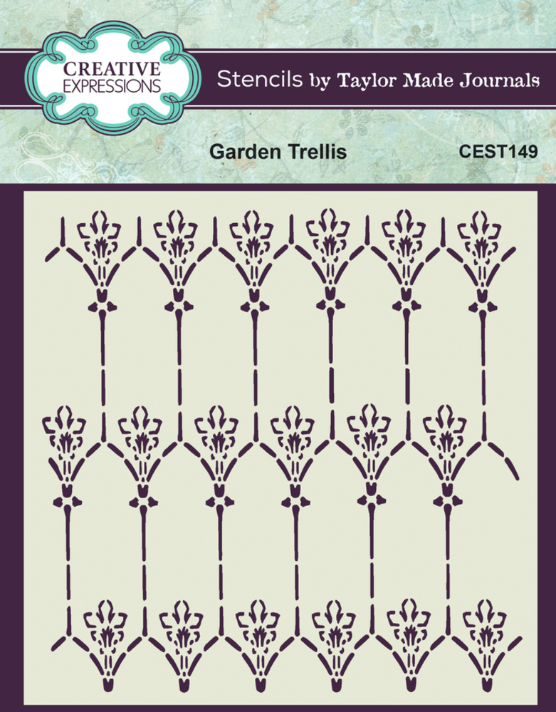 Creative Expressions Garden Trellis 6x6 Inch Stencil (CEST149) Creative Expressions Garden Trellis 6x6 Inch Stencil (CEST149)