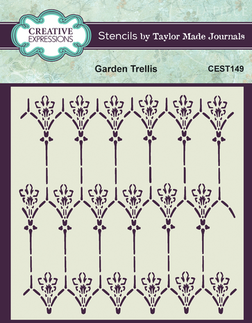Creative Expressions Garden Trellis 6x6 Inch Stencil (CEST149) Creative Expressions Garden Trellis 6x6 Inch Stencil (CEST149)