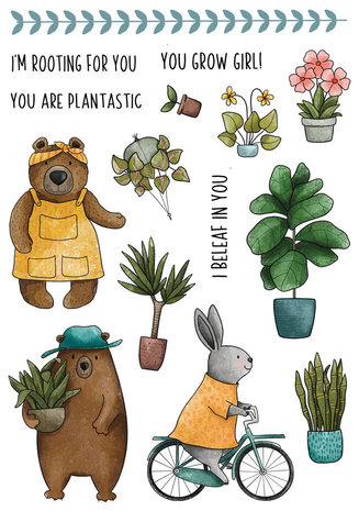 Creative Expressions Jane's Doodles Clear Stamp Set Plant Nursery (CEC1062)