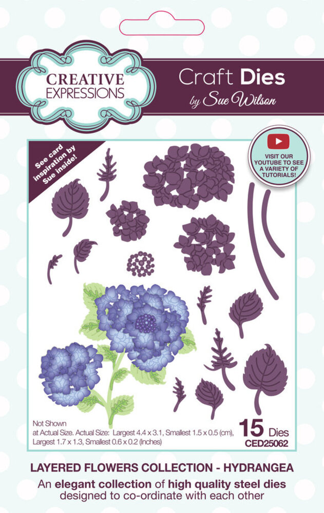 Creative Expressions Sue Wilson Craft Die Layered Flowers Hydrangea (CED25062) Creative Expressions Sue Wilson Craft Die Layered Flowers Hydrangea (CED25062)