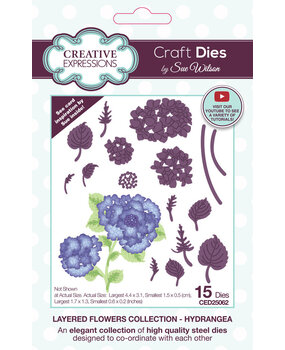 Creative Expressions Sue Wilson Craft Die Layered Flowers Hydrangea (CED25062) Creative Expressions Sue Wilson Craft Die Layered Flowers Hydrangea (CED25062)