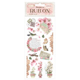 Stamperia Orchids and Cats Rub-On 4x8,5 Inch Letters (DFLRB74)