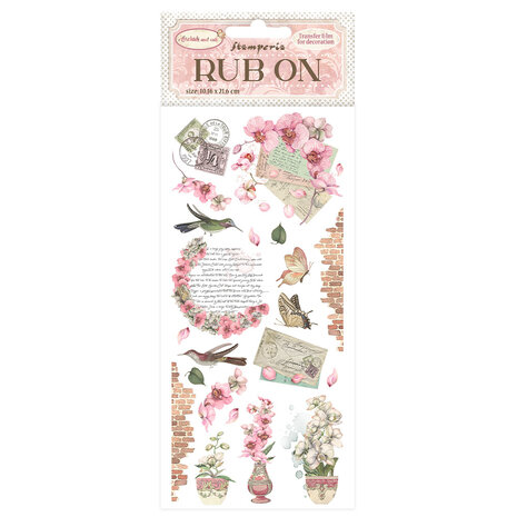 Stamperia Orchids and Cats Rub-On 4x8,5 Inch Letters (DFLRB74)