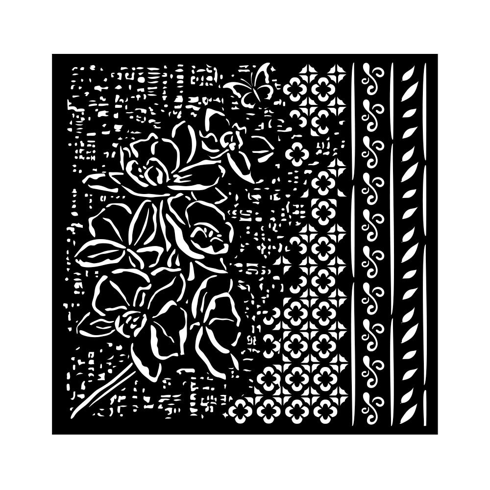 Stamperia Orchids and Cats Thick Stencil 18x18cm Orchid Pattern (KSTDQ101) Stamperia Orchids and Cats Thick Stencil 18x18cm Orchid Pattern (KSTDQ101)