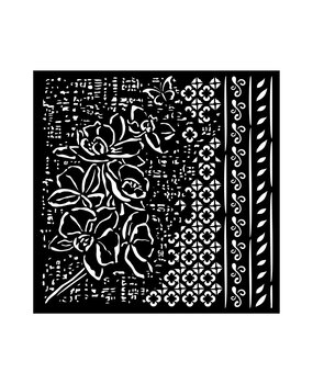 Stamperia Orchids and Cats Thick Stencil 18x18cm Orchid Pattern (KSTDQ101) Stamperia Orchids and Cats Thick Stencil 18x18cm Orchid Pattern (KSTDQ101)