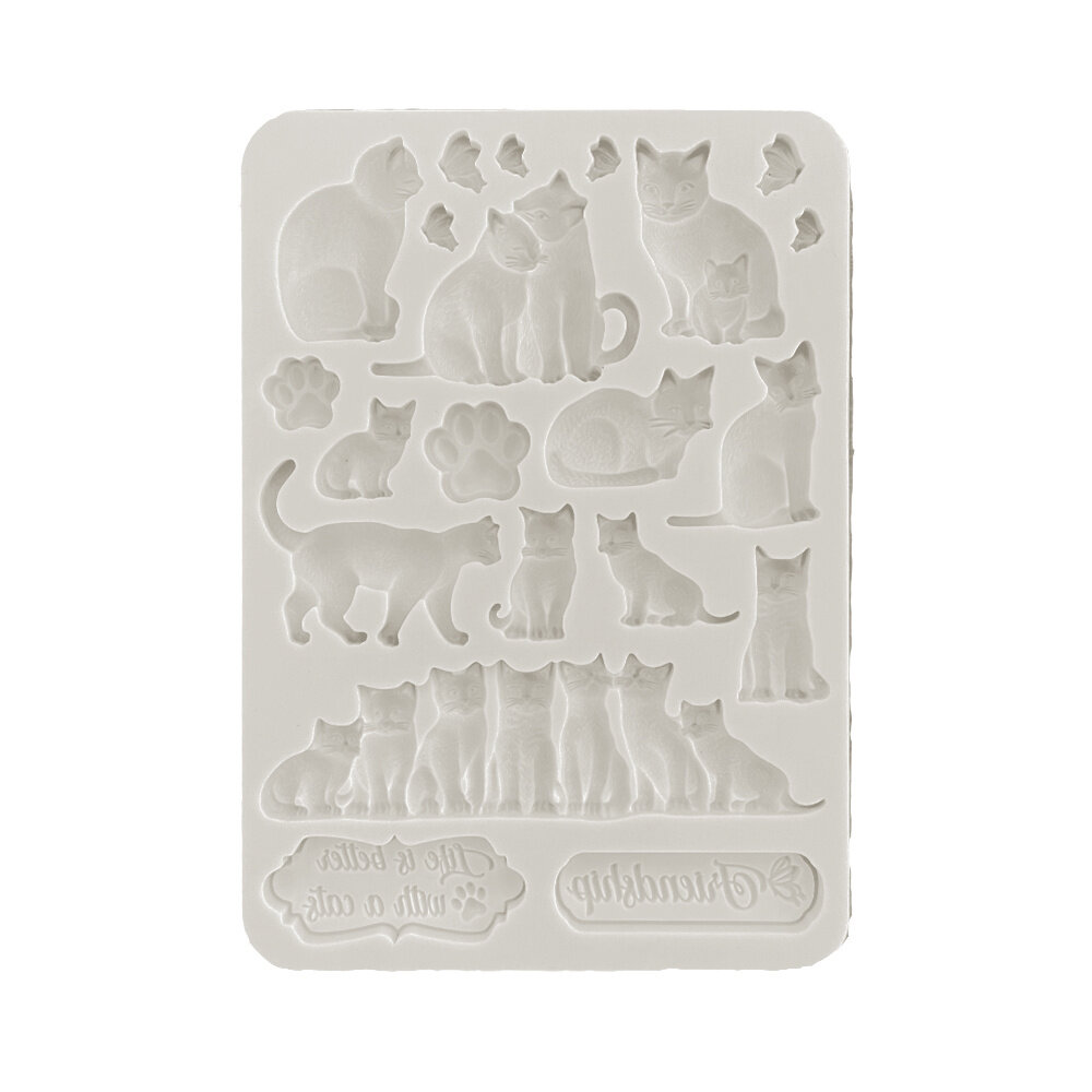 Stamperia Orchids and Cats Silicon Mould A5 Cats (KACMA523) Stamperia Orchids and Cats Silicon Mould A5 Cats (KACMA523)
