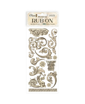 Stamperia Sir Vagabond in Fantasy World Rub-On 4x8,5 Inch Greeks and Capitals (DFLRB71)