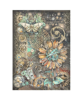 Stamperia Sir Vagabond in Fantasy World Mechanical Sunflower Rice Paper A4 (DFSA4842) Stamperia Sir Vagabond in Fantasy World Mechanical Sunflower Rice Paper A4 (DFSA4842)
