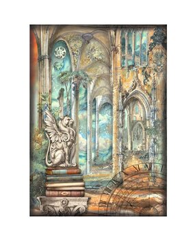 Stamperia Sir Vagabond in Fantasy World Dragon Rice Paper A4 (DFSA4844)* Stamperia Sir Vagabond in Fantasy World Dragon Rice Paper A4 (DFSA4844)*