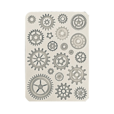 Stamperia Sir Vagabond in Fantasy World Silicon Mould A5 Gears (KACMA518)