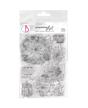 Ciao Bella Papercrafting Poinsettia A5 Clear Stamps (PS8061) Ciao Bella Papercrafting Poinsettia A5 Clear Stamps (PS8061)