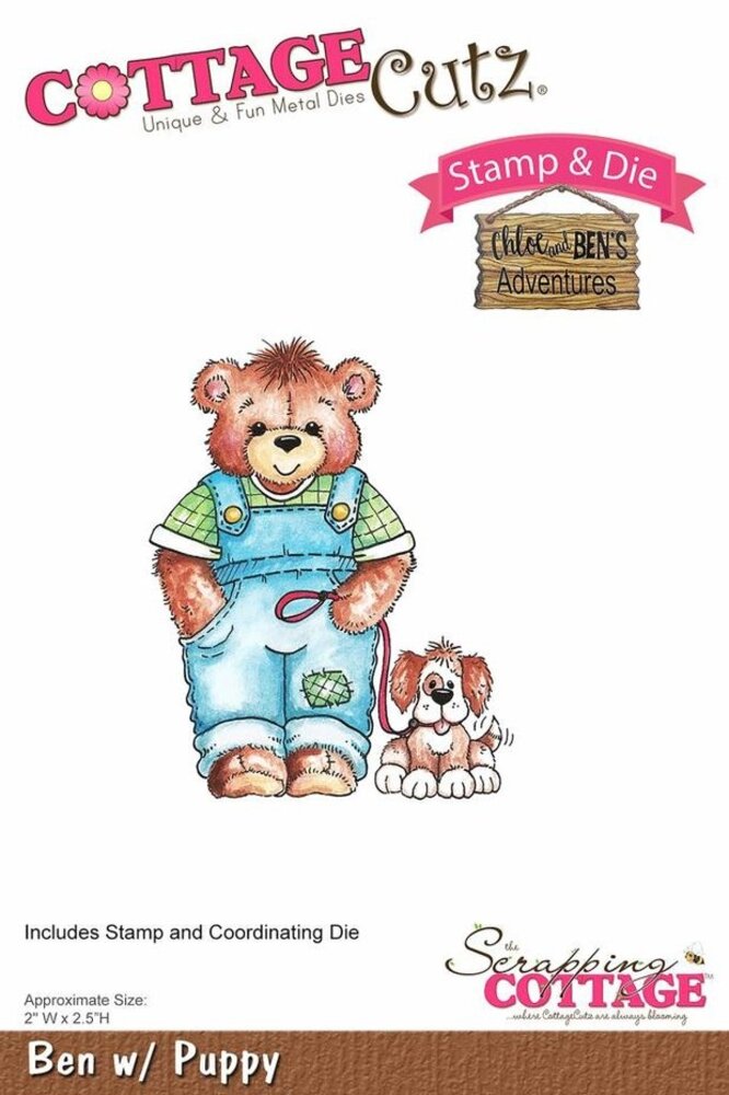 Scrapping Cottage CottageCutz Ben with Puppy (CCS-022) Scrapping Cottage CottageCutz Ben with Puppy (CCS-022)