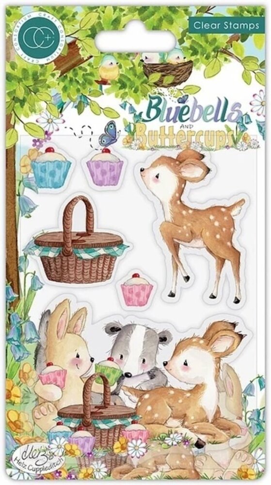 Craft Consortium Bluebells and Buttercups Picnic Clear Stamps (CCSTMP057)