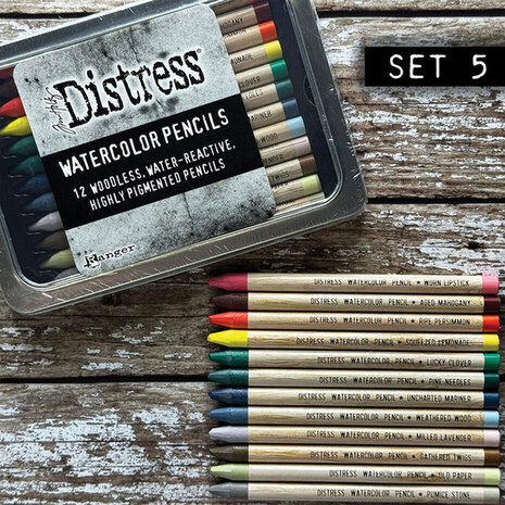 Ranger Distress Watercolor Pencils Kit 5 (TDH83597) Ranger Distress Watercolor Pencils Kit 5 (TDH83597)