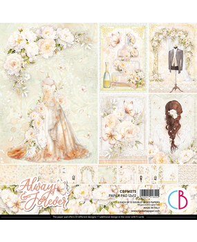 Ciao Bella Papercrafting Always & Forever 12x12 Inch Paper Pad (CBPM075) Ciao Bella Papercrafting Always & Forever 12x12 Inch Paper Pad (CBPM075)